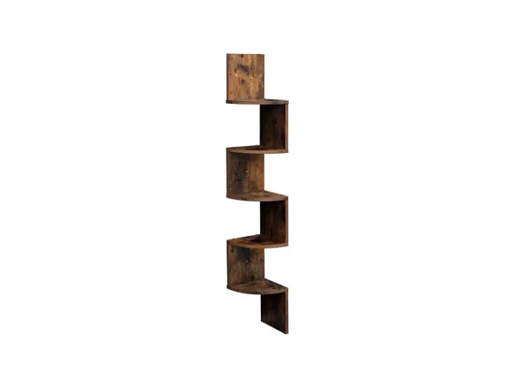 Vasagle Eckregal 5 Ebenen 20 cm x 20 cm x 126 cm Braun* Regale Massivholz