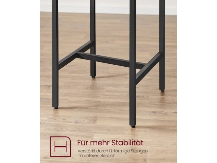 Vasagle Esstisch mit 2 Stühlen Braun-Schwarz* Möbelserien
