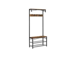Vasagle Garderobe 32 x 80 x 178,5 cm Braun-Schwarz* Sitzbänke