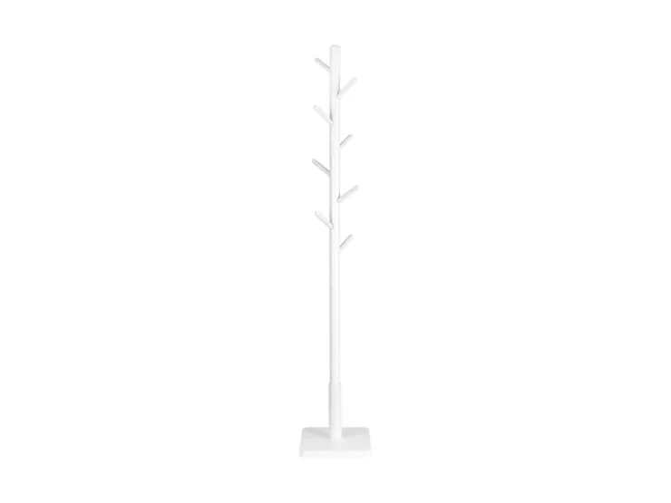 Vasagle Garderobenständer Massivholz 30 cm x 30 cm x 175 cm Weiß* Garderoben