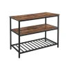 Vasagle Küchenregal 3 Ablagen 60 cm x 120 cm x 90 cm Braun-Schwarz* Regal Weiß|Regale Schwarz