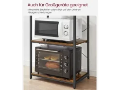 Vasagle Küchenregal 40 cm x 60 cm x 167 cm Braun-Schwarz* Regale Schwarz