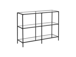 Vasagle Konsolentisch 30 cm x 100 cm x 73 cm Schwarz-Transparent* Regale Schwarz|Tische