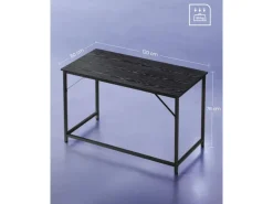 Vasagle Schreibtisch 60 cm x 120 cm x 75 cm Schwarz