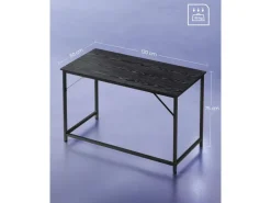 Vasagle Schreibtisch 60 cm x 120 cm x 75 cm Schwarz