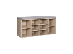 Vasagle Schuhbank 30 cm x 104 cm x 48 cm Eichefarben-Grau* Sitzbänke