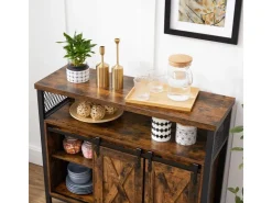 Vasagle Sideboard 33 cm x 100 cm x 80 cm Braun-Schwarz