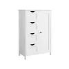 Vasagle Sideboard mit 4 Schubladen 30 cm x 55 cm x 81 cm Weiß* Sideboards