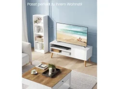 Vasagle TV-Schrank Industrie-Design 40 cm x 120 cm x 49 cm Weiß* Regal Weiß