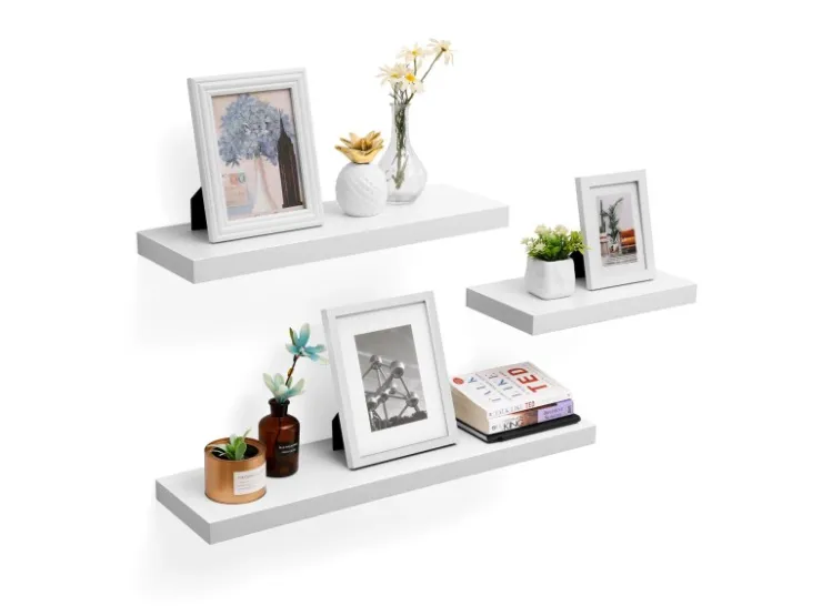 Vasagle Wandboard 40 cm x 20 cm x 3,8 cm Weiß* Schweberegale