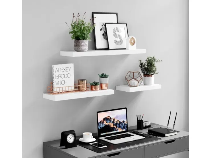 Vasagle Wandboard 40 cm x 20 cm x 3,8 cm Weiß* Schweberegale