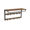 Vasagle Wandgarderobe mit Ablage 30 cm x 80 cm x 42 cm Braun-Schwarz* Regale Schwarz