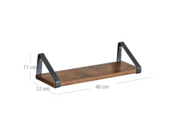 Vasagle Wandregal 40 cm x 12 cm x 11 cm Braun-Schwarz* Schweberegale