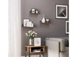 Vasagle Wandregal 40 cm x 12 cm x 11 cm Braun-Schwarz* Schweberegale