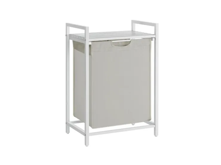 Vasagle Wäschesammler 50 cm x 33 cm x 72 cm Weiß