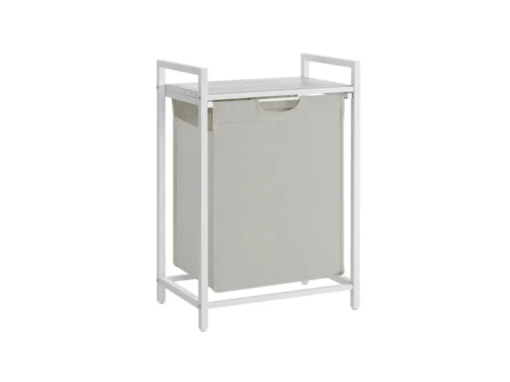 Vasagle Wäschesammler 50 cm x 33 cm x 72 cm Weiß