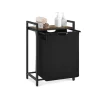 Vasagle Wäschesammler mit Ablage 50 cm x 33 cm x 72 cm Braun-Schwarz