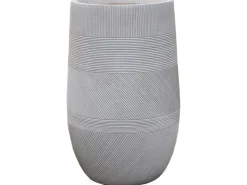 Vase Varying Stripes Fibre-Clay Ø 24 cm x 39 cm Antikweiß* Vasen