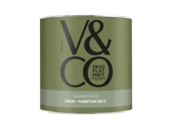 V&CO Premium-Innenfarbe Dead Flat Matt Grün Farbton 2 2,5 l* Innenfarben