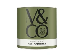 V&CO Premium-Innenfarbe Dead Flat Matt Weiß Farbton 3 2,5 l