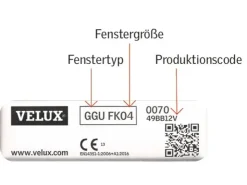 Velux Plissee manuell FHL S04 1016S Weiß