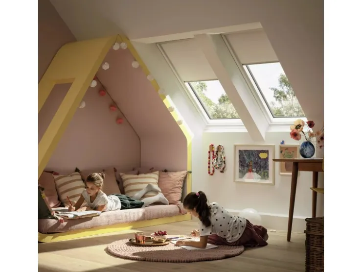 Velux Sichtschutzrollo mit Haltekrallen RHL PK00 1028