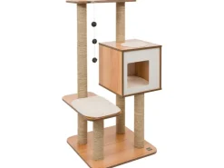 Vesper Kratzbaum High Base 55,5 cm x 56 cm x 121,5 cm Walnuss* Katzenbedarf