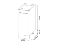 Vicco Apothekerschrank Fame-Line Grün-Gold Landhaus/Anthrazit 30 cm ohne Arbeitsplatte