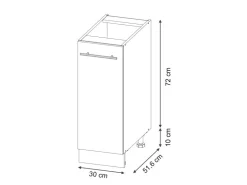Vicco Apothekerschrank Fame-Line Hochglanz/ 30 cm ohne Arbeitsplatte