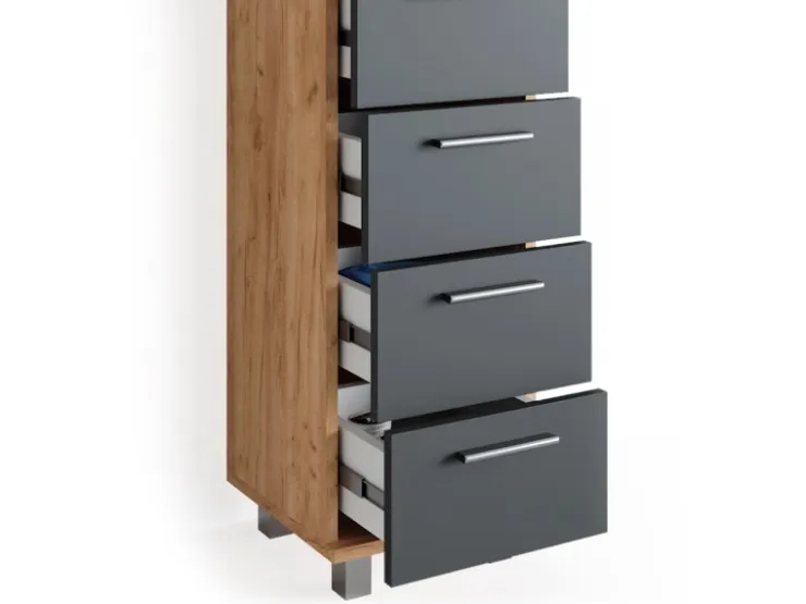 Vicco Badschrank Ilias /Anthrazit 30 x 95 cm