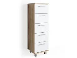 Vicco Badschrank Ilias Sonoma/Weiß 30 x 95 cm