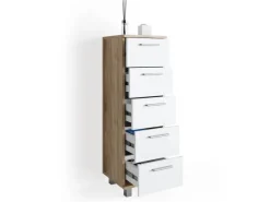 Vicco Badschrank Ilias Sonoma/Weiß 30 x 95 cm