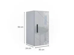 Vicco Badschrank Irma Hochglanz 30 x 59 cm* Regal Weiß