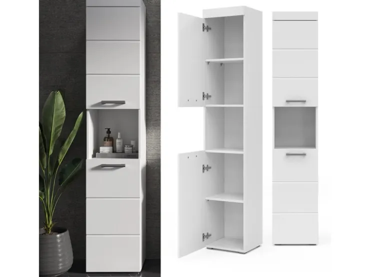 Vicco Badschrank Luna 37 x 190 cm* Regal Weiß