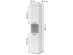 Vicco Badschrank Luna 37 x 190 cm* Regal Weiß