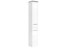 Vicco Badschrank Otis Weiß Hochglanz/Anthrazit 30 x 190 cm* Regal Weiß
