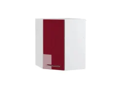 Vicco Eckhängeschrank Fame-Line Küchen-Eckschrank Bordeaux Hochglanz/Weiß 57 cm* Eckregale