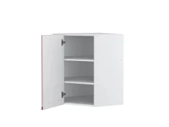 Vicco Eckhängeschrank Fame-Line Küchen-Eckschrank Bordeaux Hochglanz/Weiß 57 cm* Eckregale