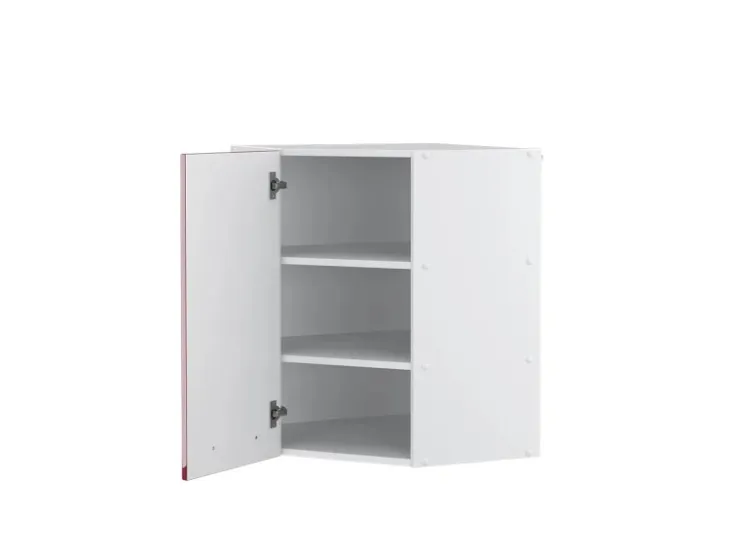 Vicco Eckhängeschrank Fame-Line Küchen-Eckschrank Bordeaux Hochglanz/Weiß 57 cm* Eckregale
