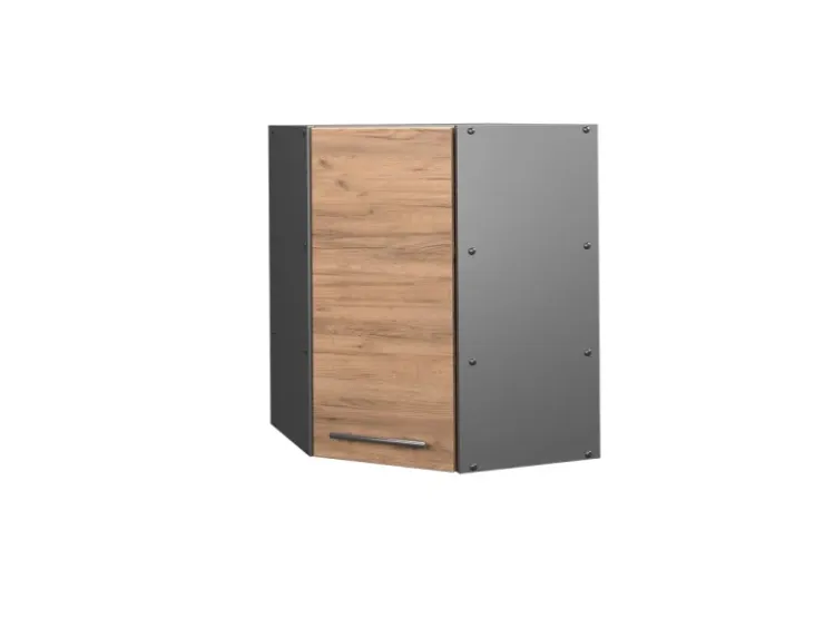 Vicco Eckhängeschrank Fame-Line Küchen-Eckschrank Goldkraft /Anthrazit 57 cm* Eckregale