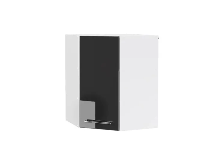 Vicco Eckhängeschrank Fame-Line Küchen-Eckschrank Hochglanz/Weiß 57 cm* Eckregale