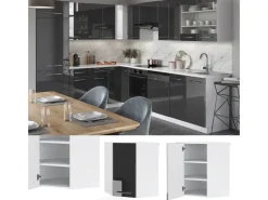 Vicco Eckhängeschrank Fame-Line Küchen-Eckschrank Hochglanz/Weiß 57 cm* Eckregale