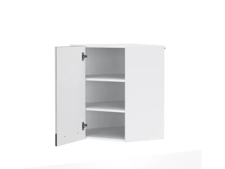 Vicco Eckhängeschrank Fame-Line Küchen-Eckschrank Hochglanz/Weiß 57 cm* Eckregale