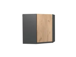 Vicco Eckhängeschrank R-Line Küchen-Eckschrank Goldkraft /Anthrazit 57 cm J-Shape* Eckregale