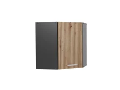 Vicco Eckhängeschrank R-Line Küchen-Eckschrank Artisan-Eiche/Anthrazit 57 cm* Eckregale