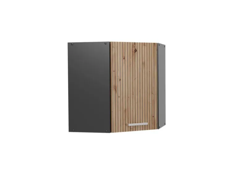 Vicco Eckhängeschrank R-Line Küchen-Eckschrank Artisan-Eiche/Anthrazit 57 cm* Eckregale