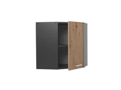 Vicco Eckhängeschrank R-Line Küchen-Eckschrank Artisan-Eiche/Anthrazit 57 cm* Eckregale