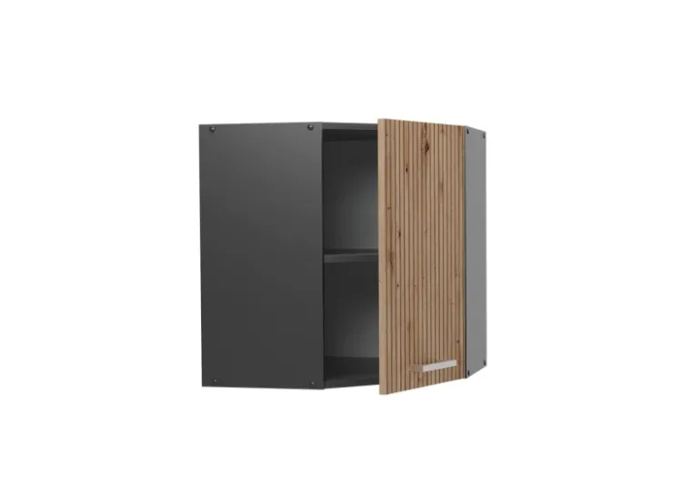 Vicco Eckhängeschrank R-Line Küchen-Eckschrank Artisan-Eiche/Anthrazit 57 cm* Eckregale
