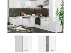 Vicco Eckhängeschrank R-Line Küchen-Eckschrank Hochglanz/ 57 cm* Eckregale