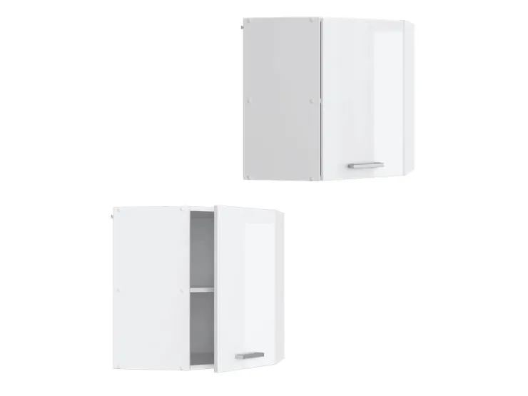 Vicco Eckhängeschrank R-Line Küchen-Eckschrank Hochglanz/ 57 cm* Eckregale